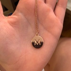 Rose Gold “M” 18” Kate Spade Necklace